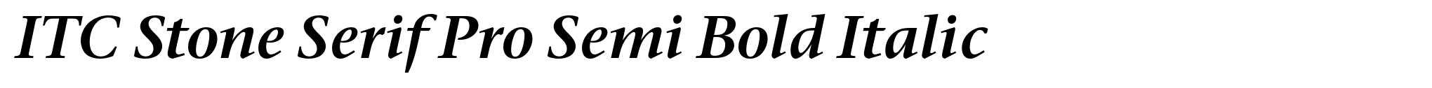 ITC Stone Serif Pro Semi Bold Italic image